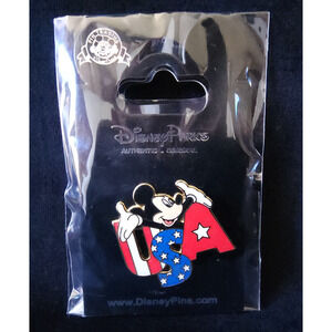 Mickey Mouse American Flag USA Pin Patriotic Mickey Face Disney Parks Pin Rare
